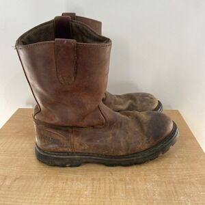 Brazos Men's Waterproof Round Soft Toe Work Boots Size 10 D Style #159548